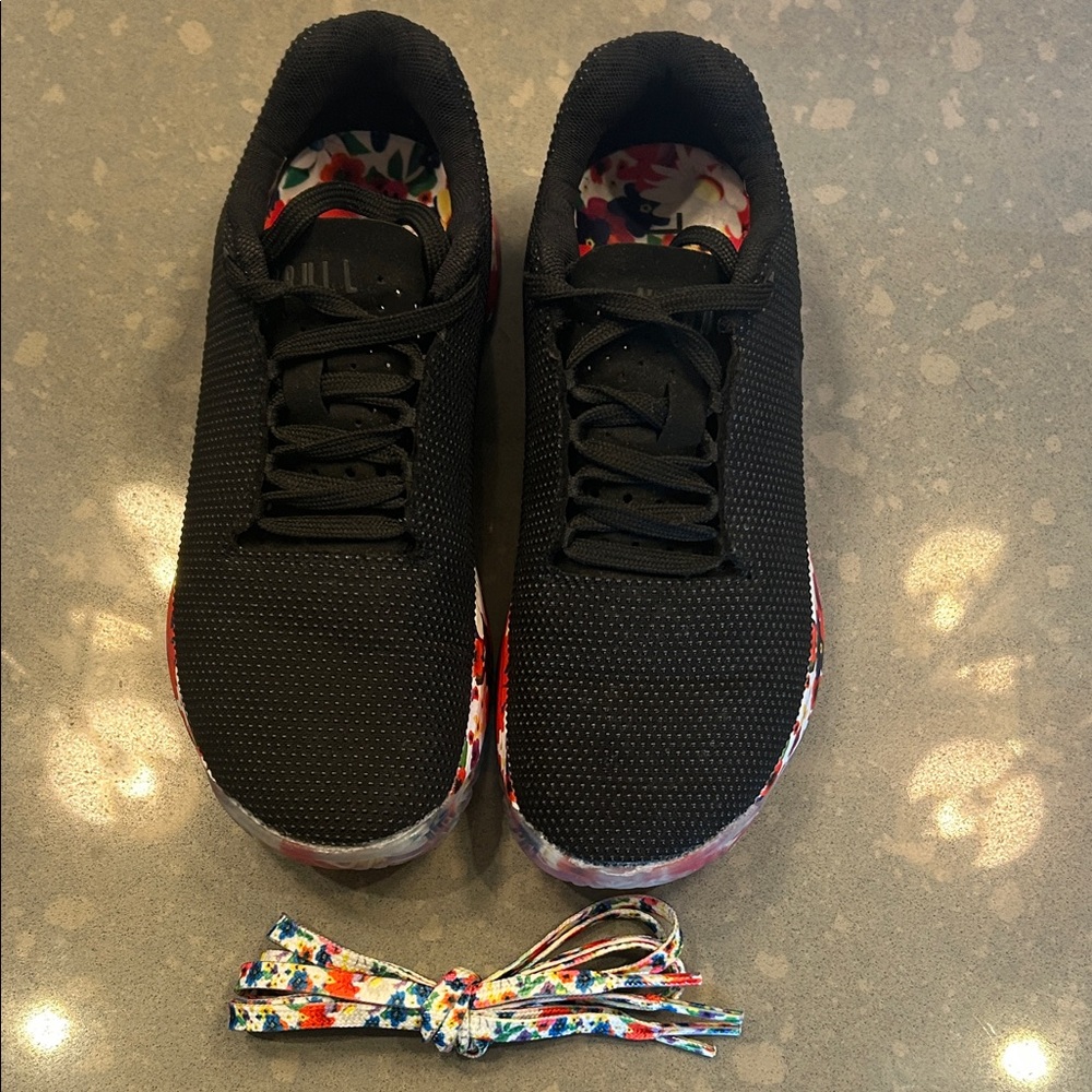 NOBULL Black Floral Athletic Shoes